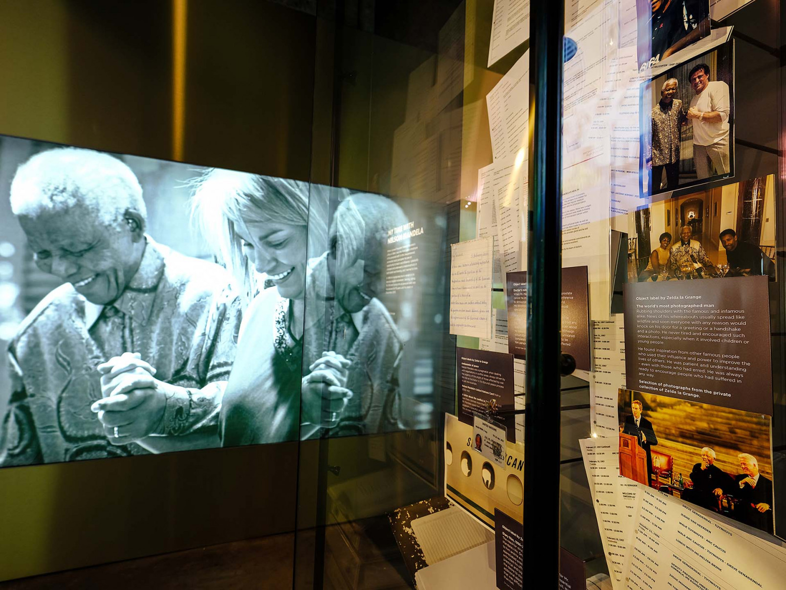 Nelson Mandela Exhibition: Digital Display Backed by Written Exhibition Content